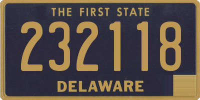 DE license plate 232118