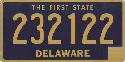 DE license plate 232122