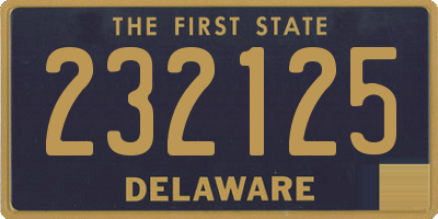 DE license plate 232125