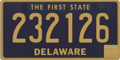 DE license plate 232126
