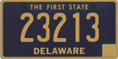 DE license plate 23213