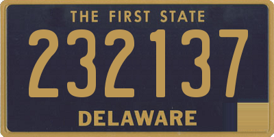 DE license plate 232137