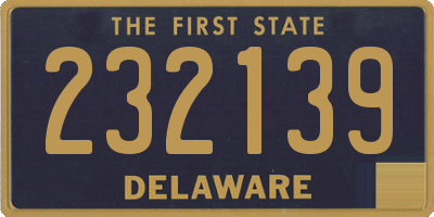 DE license plate 232139