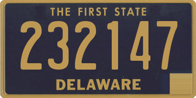 DE license plate 232147