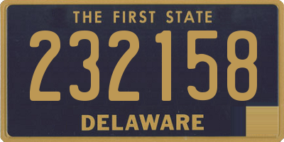 DE license plate 232158