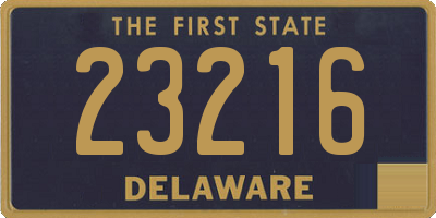 DE license plate 23216