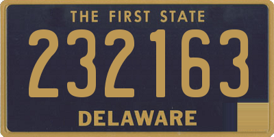 DE license plate 232163