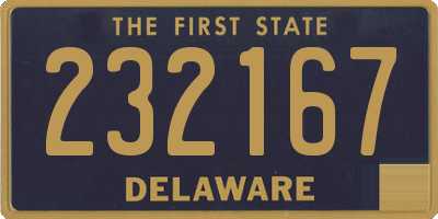 DE license plate 232167