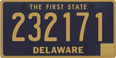 DE license plate 232171