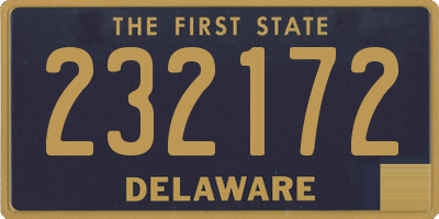 DE license plate 232172