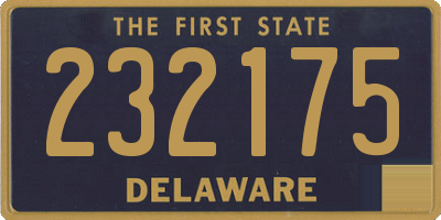 DE license plate 232175