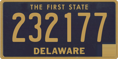 DE license plate 232177