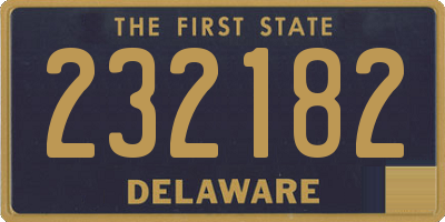 DE license plate 232182