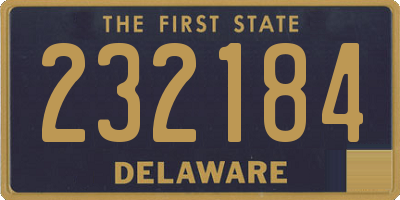 DE license plate 232184