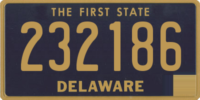 DE license plate 232186