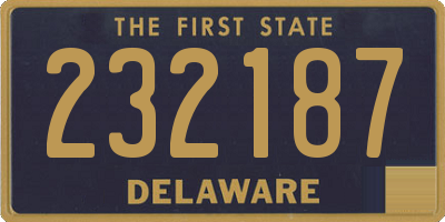 DE license plate 232187