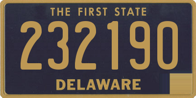 DE license plate 232190