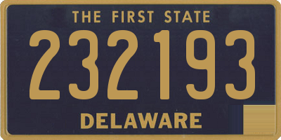 DE license plate 232193