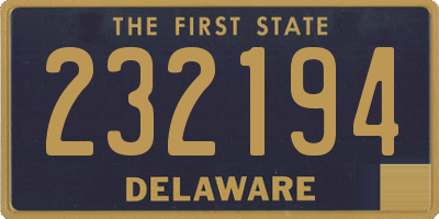 DE license plate 232194