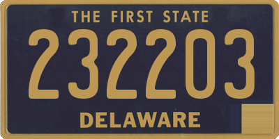 DE license plate 232203