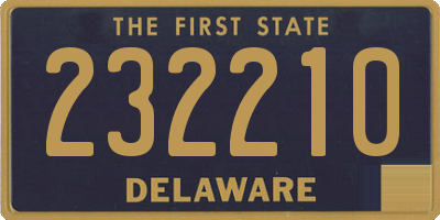 DE license plate 232210