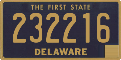 DE license plate 232216