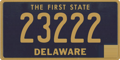 DE license plate 23222