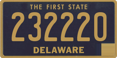 DE license plate 232220