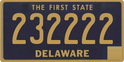 DE license plate 232222