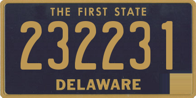 DE license plate 232231
