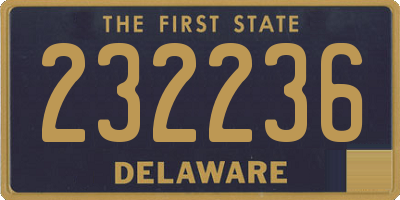 DE license plate 232236