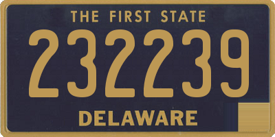 DE license plate 232239