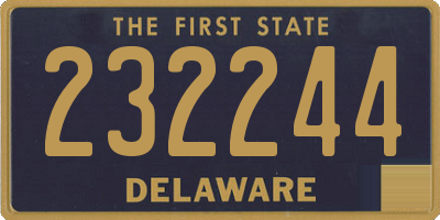 DE license plate 232244