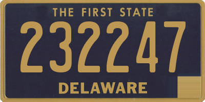 DE license plate 232247
