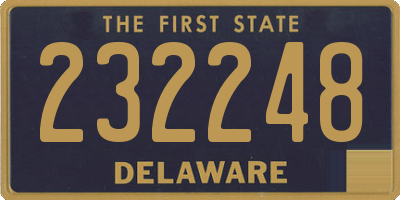 DE license plate 232248