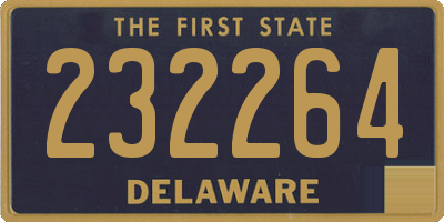 DE license plate 232264