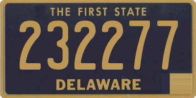 DE license plate 232277