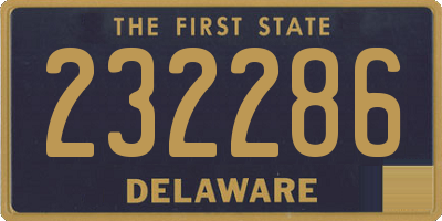 DE license plate 232286