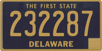 DE license plate 232287