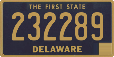 DE license plate 232289