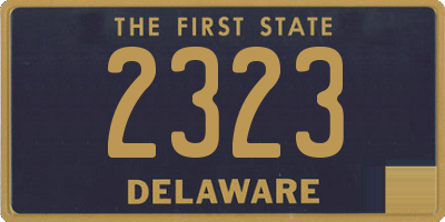DE license plate 2323