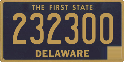 DE license plate 232300