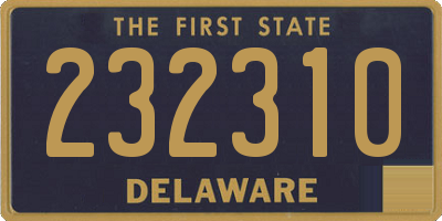 DE license plate 232310