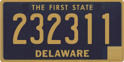 DE license plate 232311