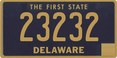 DE license plate 23232