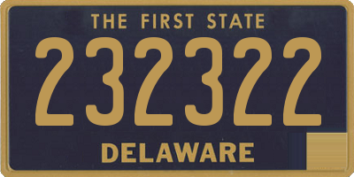 DE license plate 232322