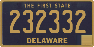 DE license plate 232332