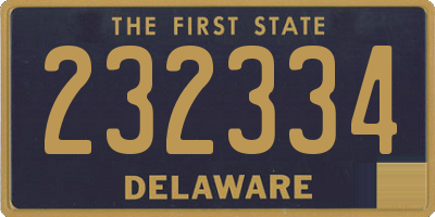 DE license plate 232334