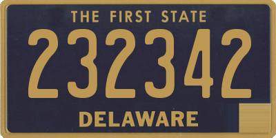 DE license plate 232342