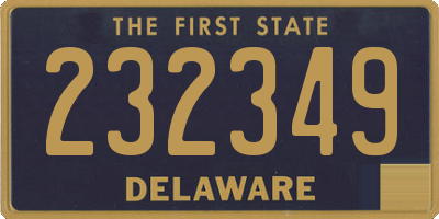 DE license plate 232349